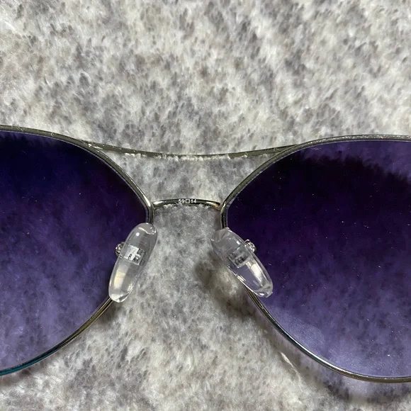Ted Baker Silver and Lavender Cat Eye Sunglasses - Picture 9 of 11